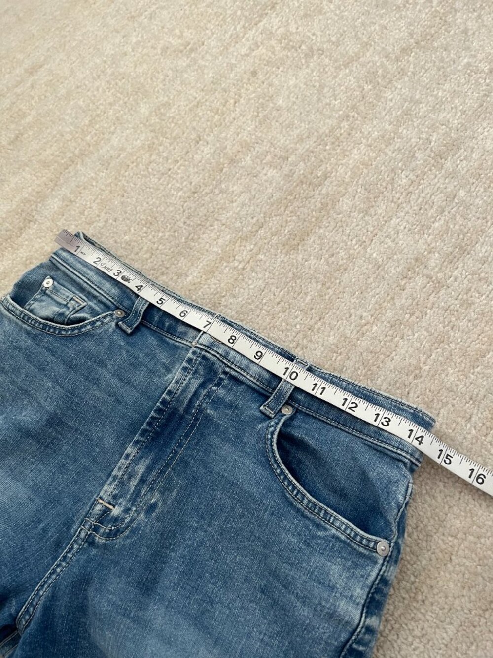 7 For All Mankind Cropped Alexa Blue Jeans 28 - Picture 8 of 12